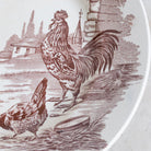 Antique Transferware Cake Plate With Hen & Rooster - elsie green - The French Kitchen