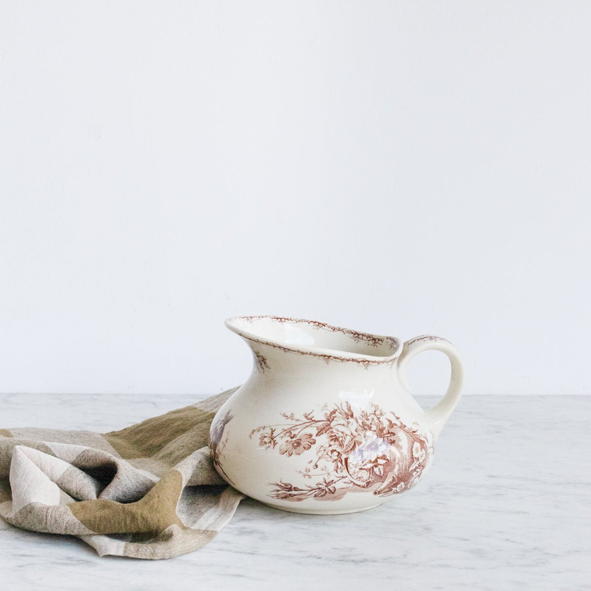 Antique Transferware Pitcher - elsie green - The French Kitchen