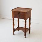 Antique Turned Leg Bedside Table - elsie green - furniture