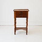 Antique Turned Leg Bedside Table - elsie green - furniture