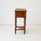 Antique Turned Leg Bedside Table - elsie green - furniture
