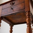 Antique Turned Leg Bedside Table - elsie green - furniture