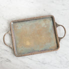 Antique Vintage Silver Tray - elsie green - decor