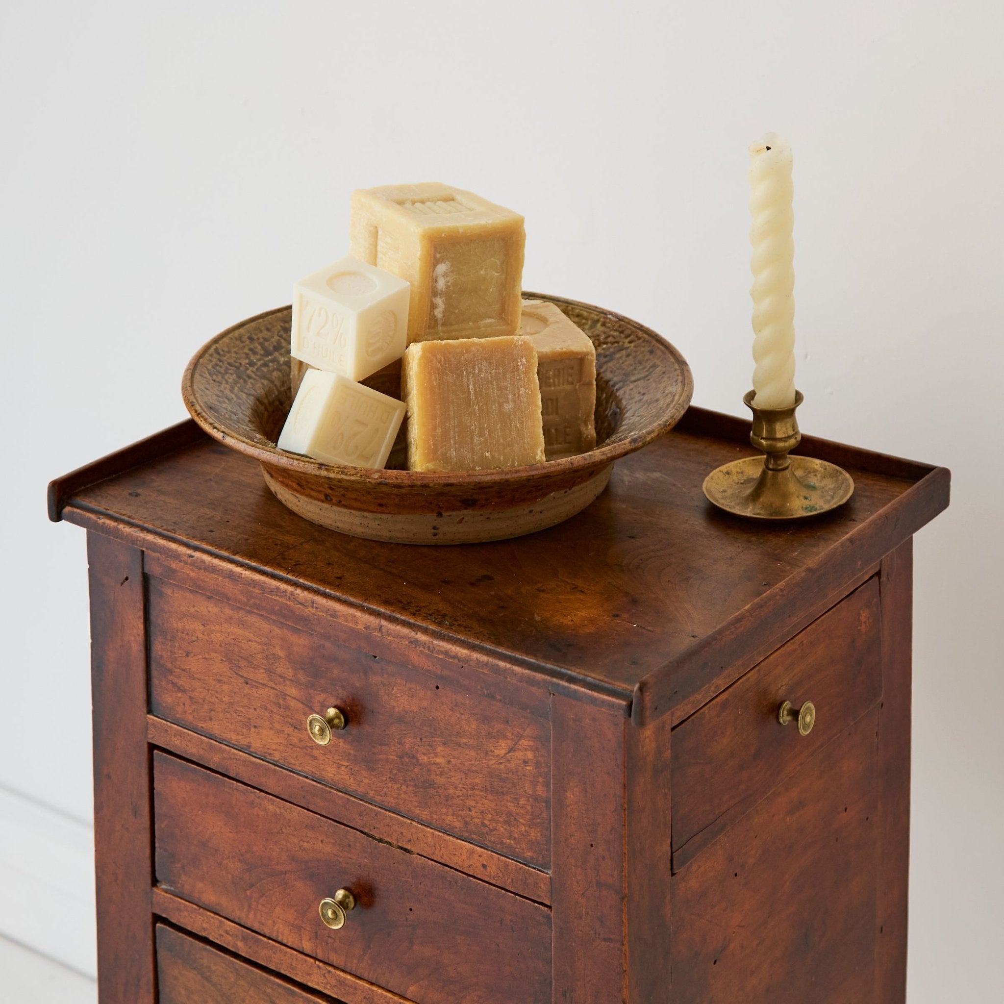 Antique Walnut Bedside Table - elsie green - furniture