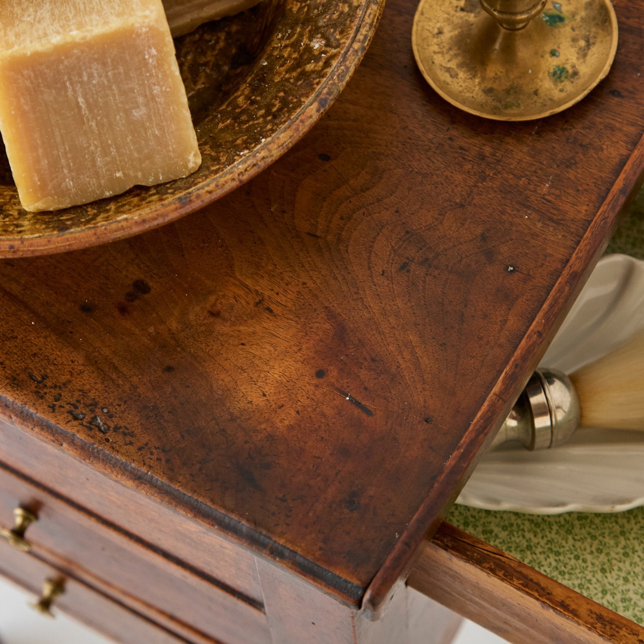 Antique Walnut Bedside Table - elsie green - furniture
