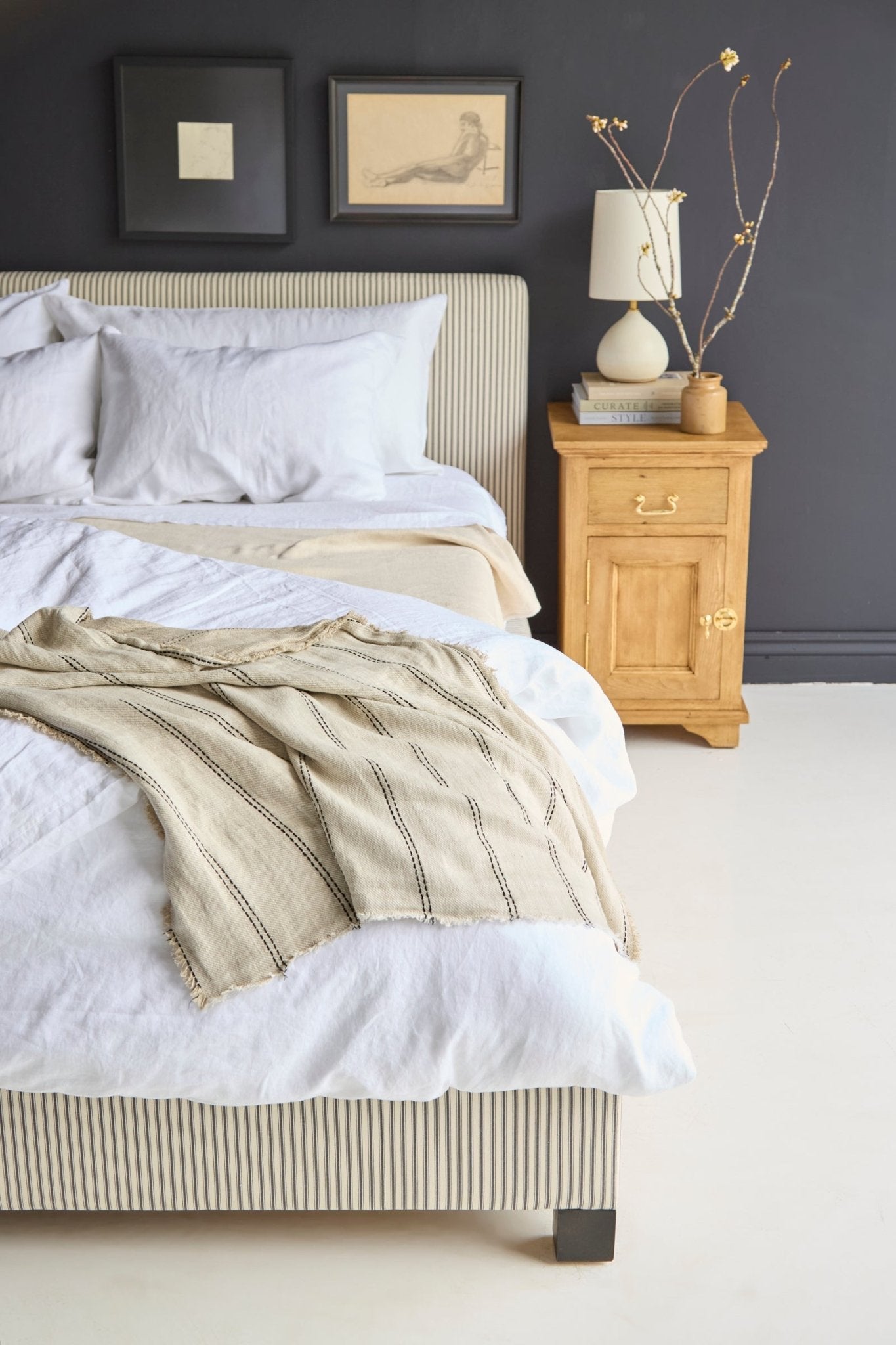 Antoinette Upholstered Bed - elsie green - furniture