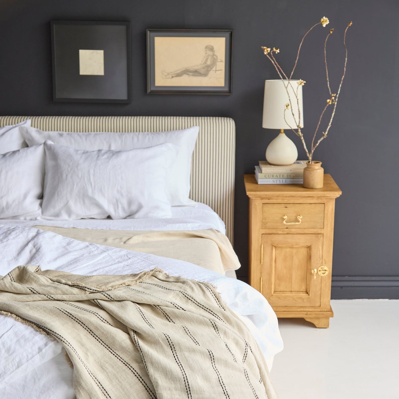 Antoinette Upholstered Bed - elsie green - furniture