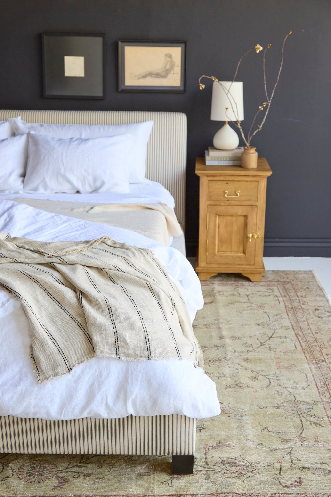 Antoinette Upholstered Bed - elsie green - furniture