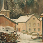 Argentière With Snowy Chapel Oil Painting - elsie green - Art