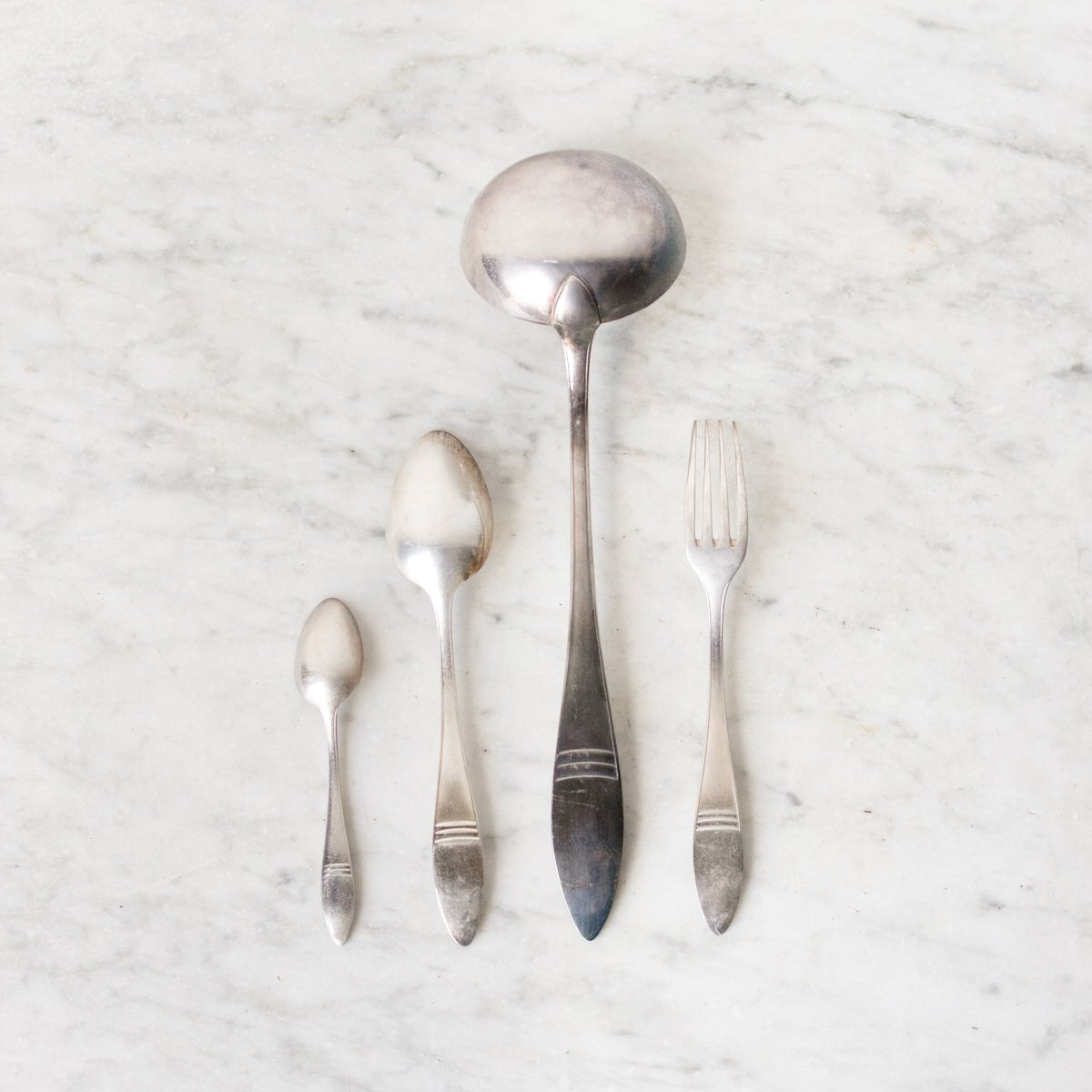 Art Deco Christofle Flatware Set of 37 - elsie green - the french kitchen