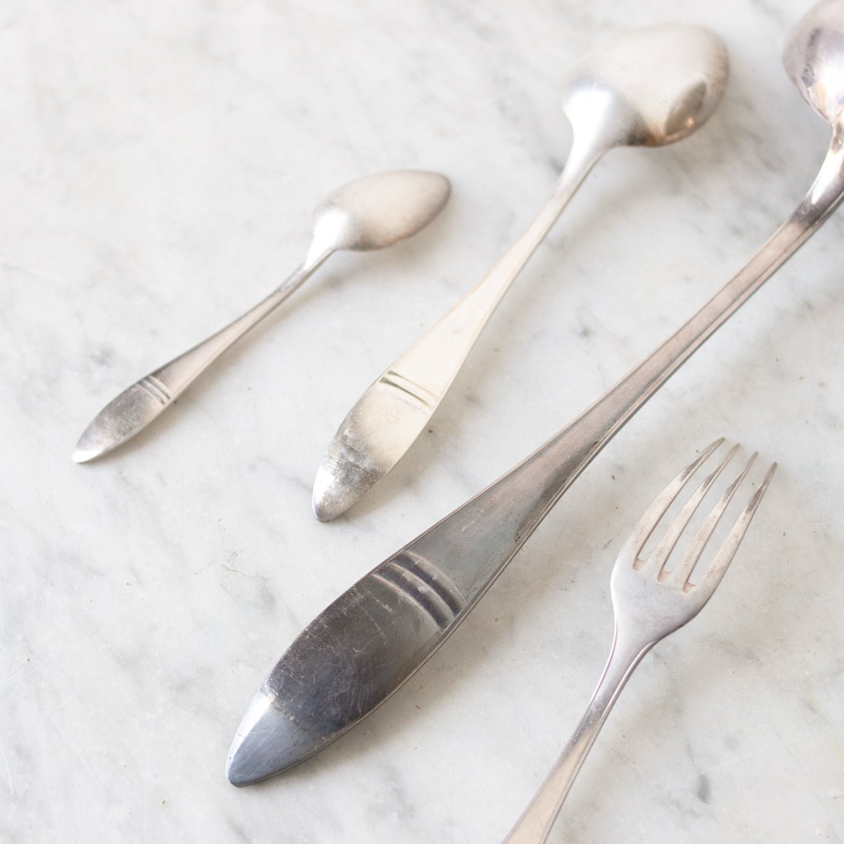 Art Deco Christofle Flatware Set of 37 - elsie green - the french kitchen