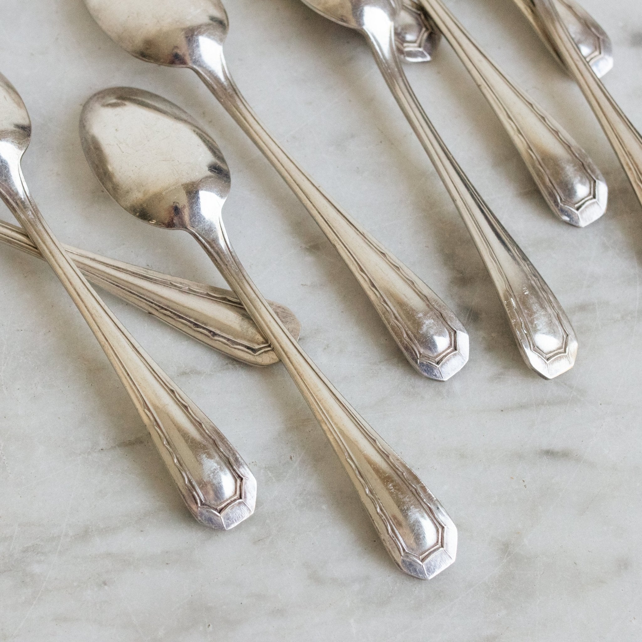 Art Deco Demitasse Spoon Set Of 8 - elsie green - The French Kitchen