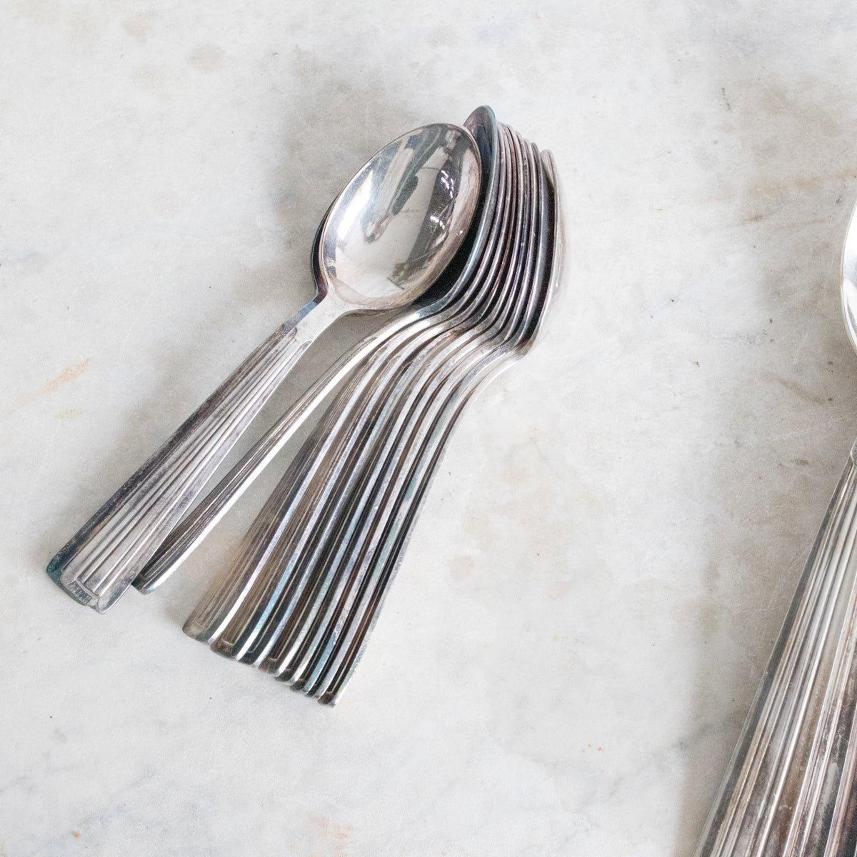 Art Deco Flatware Set Of 37 Pieces - elsie green - The French Kitchen