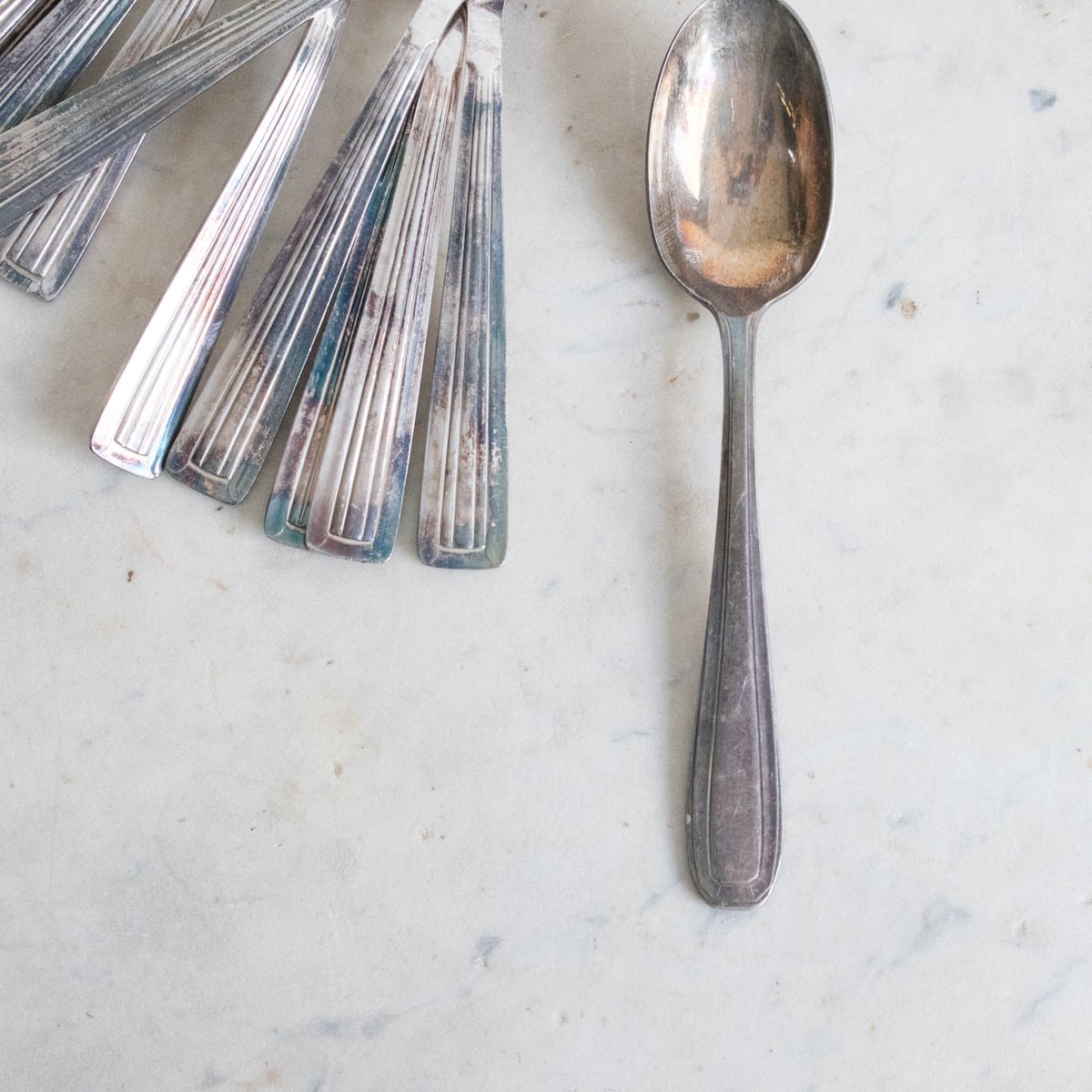 Art Deco Flatware Set Of 37 Pieces - elsie green - The French Kitchen