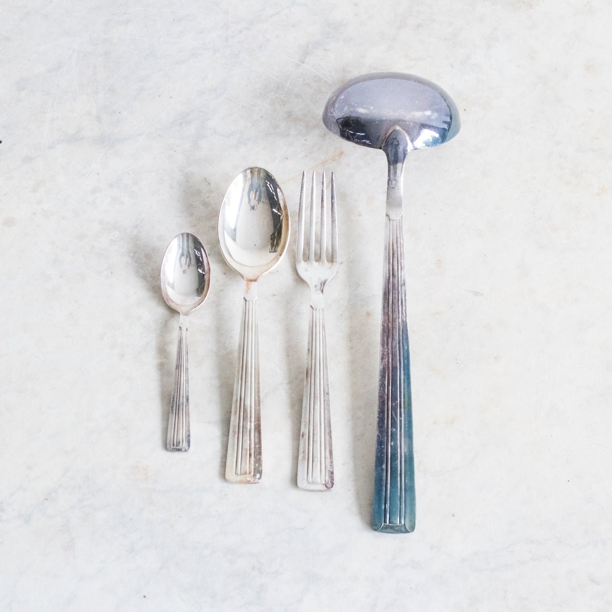 Art Deco Flatware Set Of 37 Pieces - elsie green - The French Kitchen