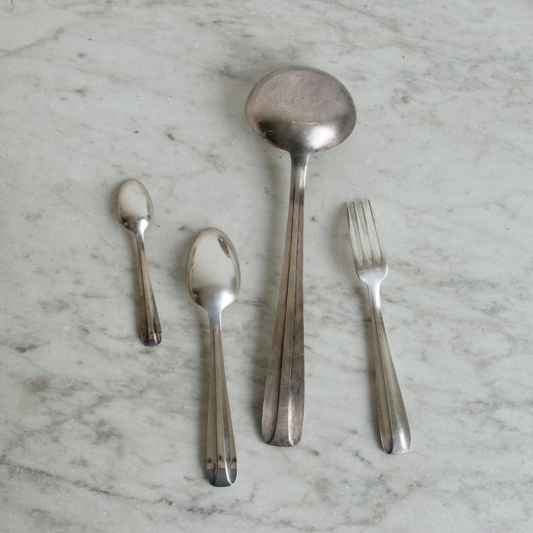 Art Deco French Flatware Set Of 37 Pieces - elsie green - The French Kitchen