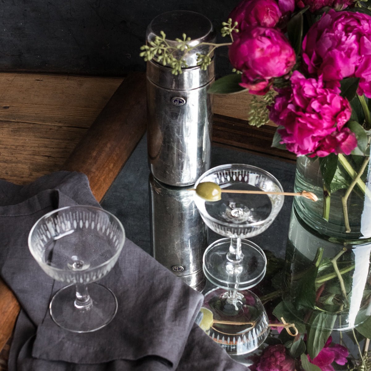 Art Deco Mirrored Tray - elsie green - decor