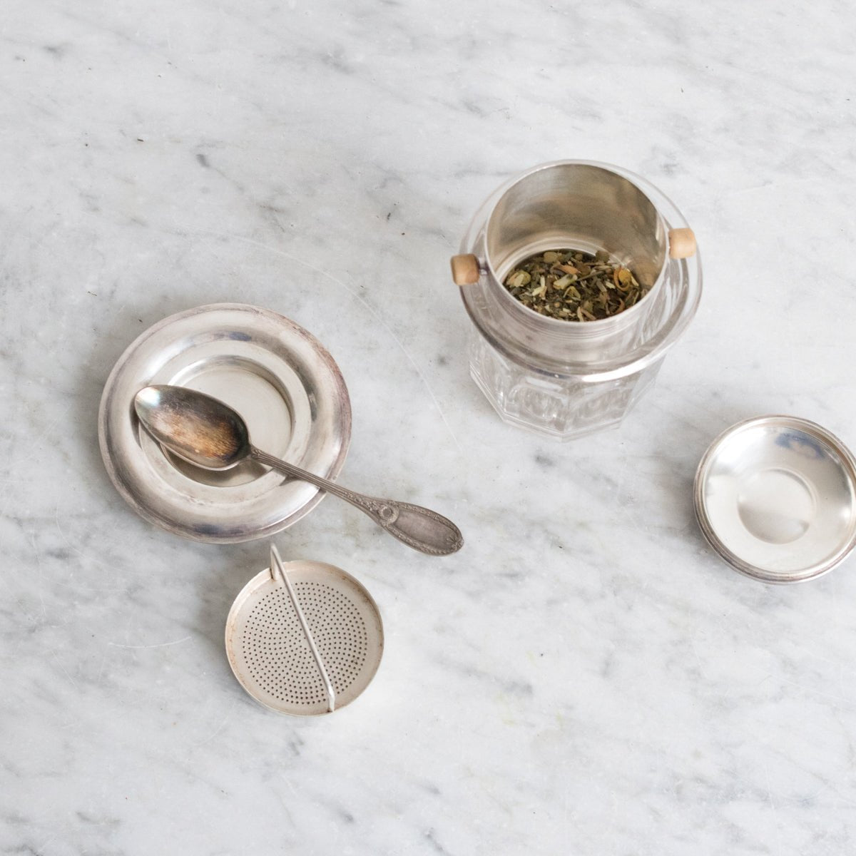 Art Deco Silver Tea Strainer - elsie green - The French Kitchen