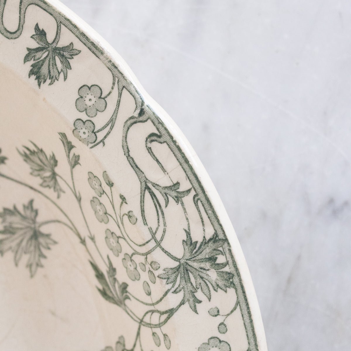 Art Nouveau Transferware Serving Bowl & Art Deco Serving Spoon - elsie green - the french kitchen