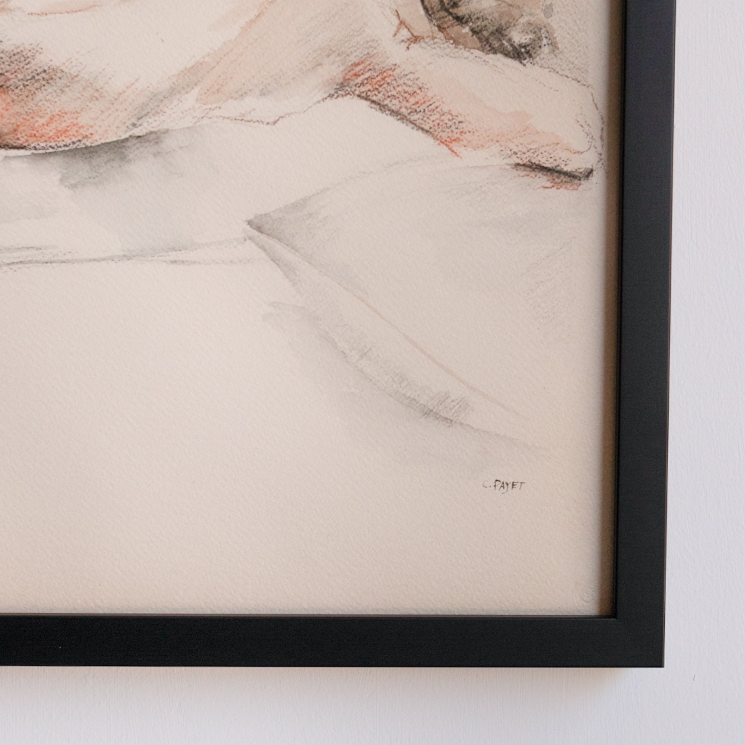 Reclining Nude Drawing - elsie green