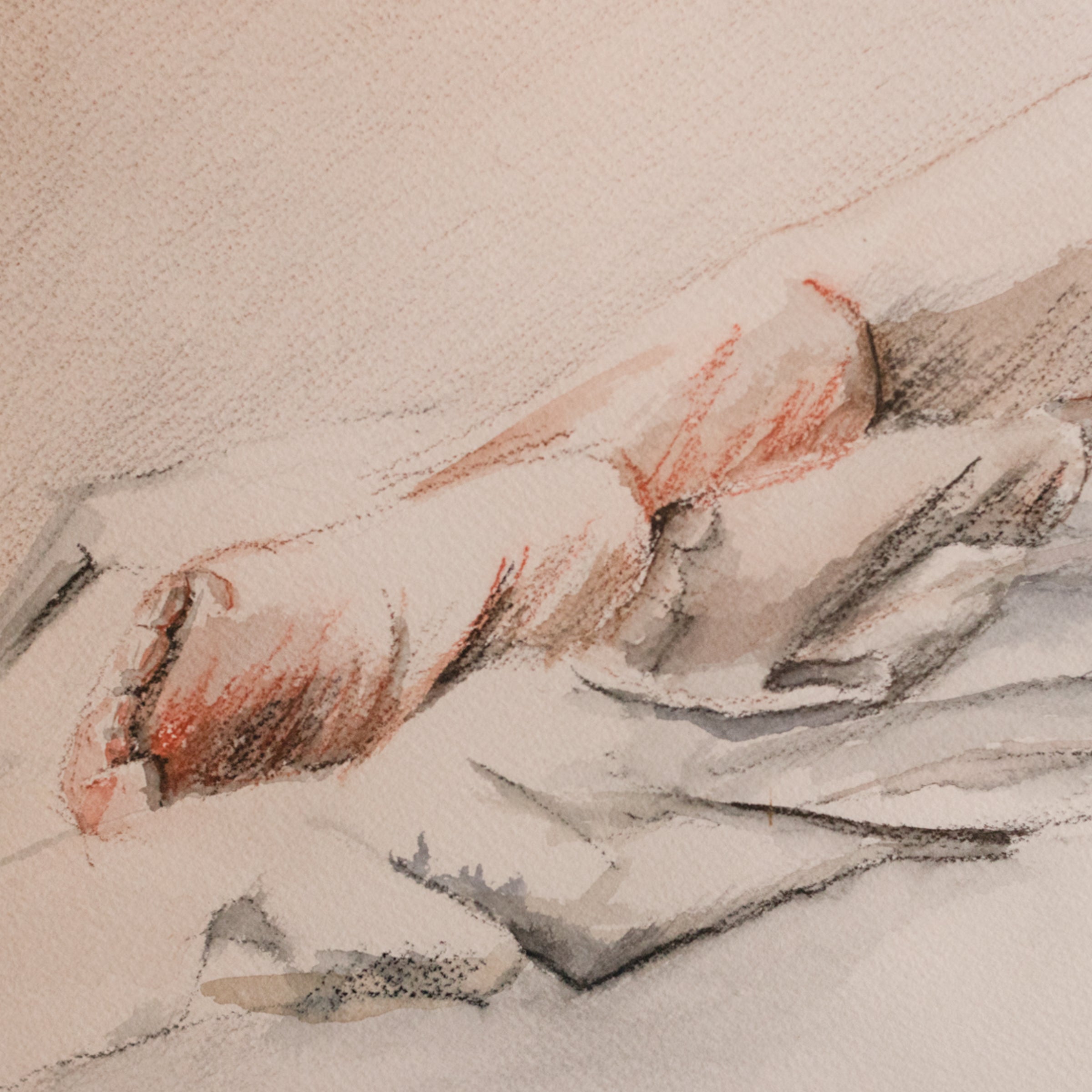 Reclining Nude Drawing - elsie green