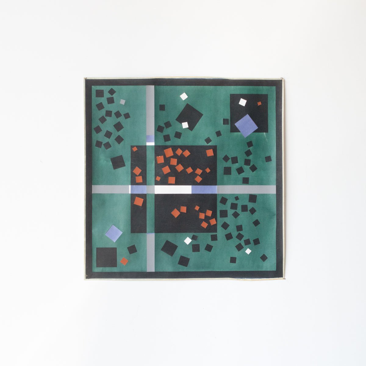 Atelier Marc Terrier Silk Scarf Design No. 201 - elsie green - Art