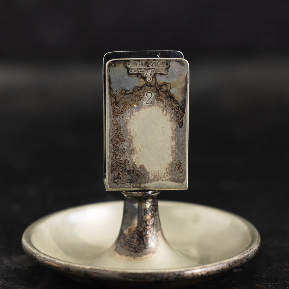 August Wellner Silver Plated Match Caddy - elsie green - decor