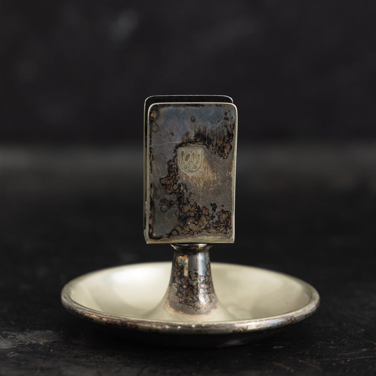 August Wellner Silver Plated Match Caddy - elsie green - decor