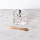 Baccarat Mustard Pot with Mustard Spoon - elsie green - the french kitchen