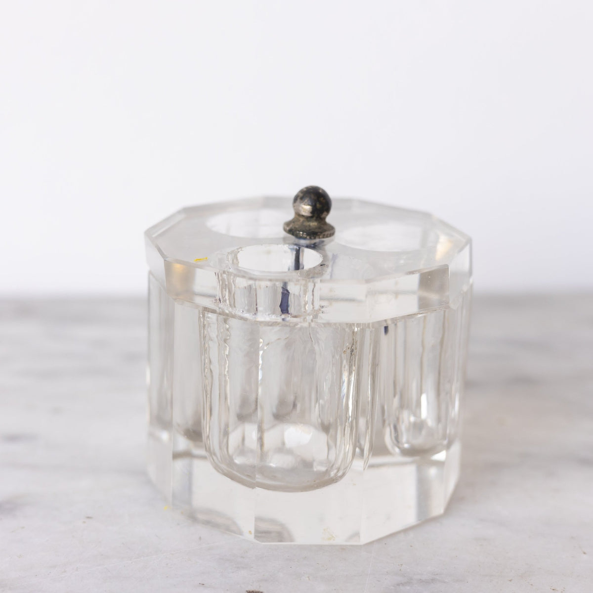 Baccarat Mustard Pot with Mustard Spoon - elsie green - the french kitchen