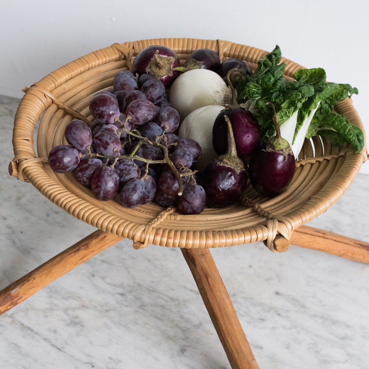 Bamboo Pedestal Bowl - elsie green - decor