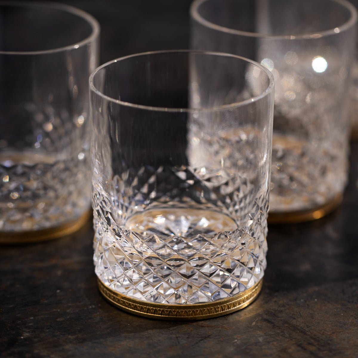 Bar Glass with Brass Accent Set of 5 - elsie green - the french kitchen