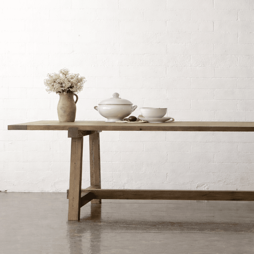 Barn - to - Table Reclaimed Oak Farm Table - elsie green - reclaimed wood furniture