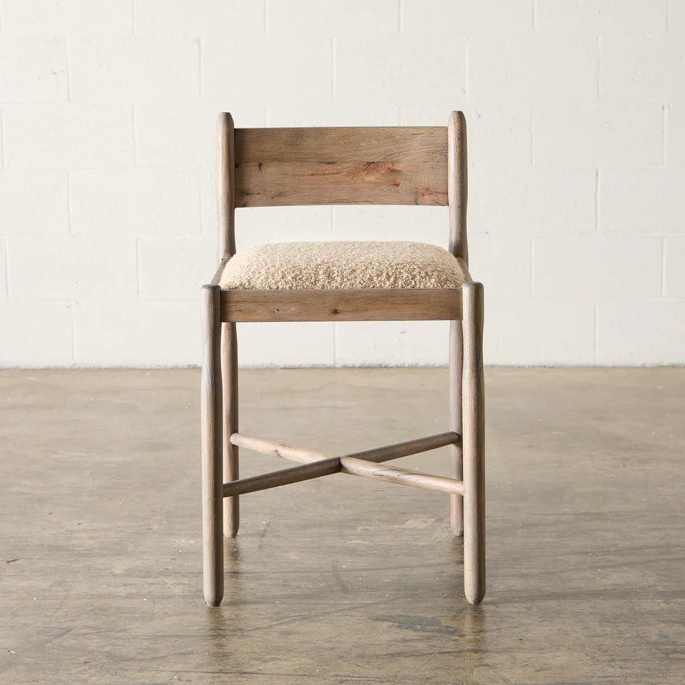 Beam Reclaimed Oak Counter Stool - elsie green - reclaimed wood furniture