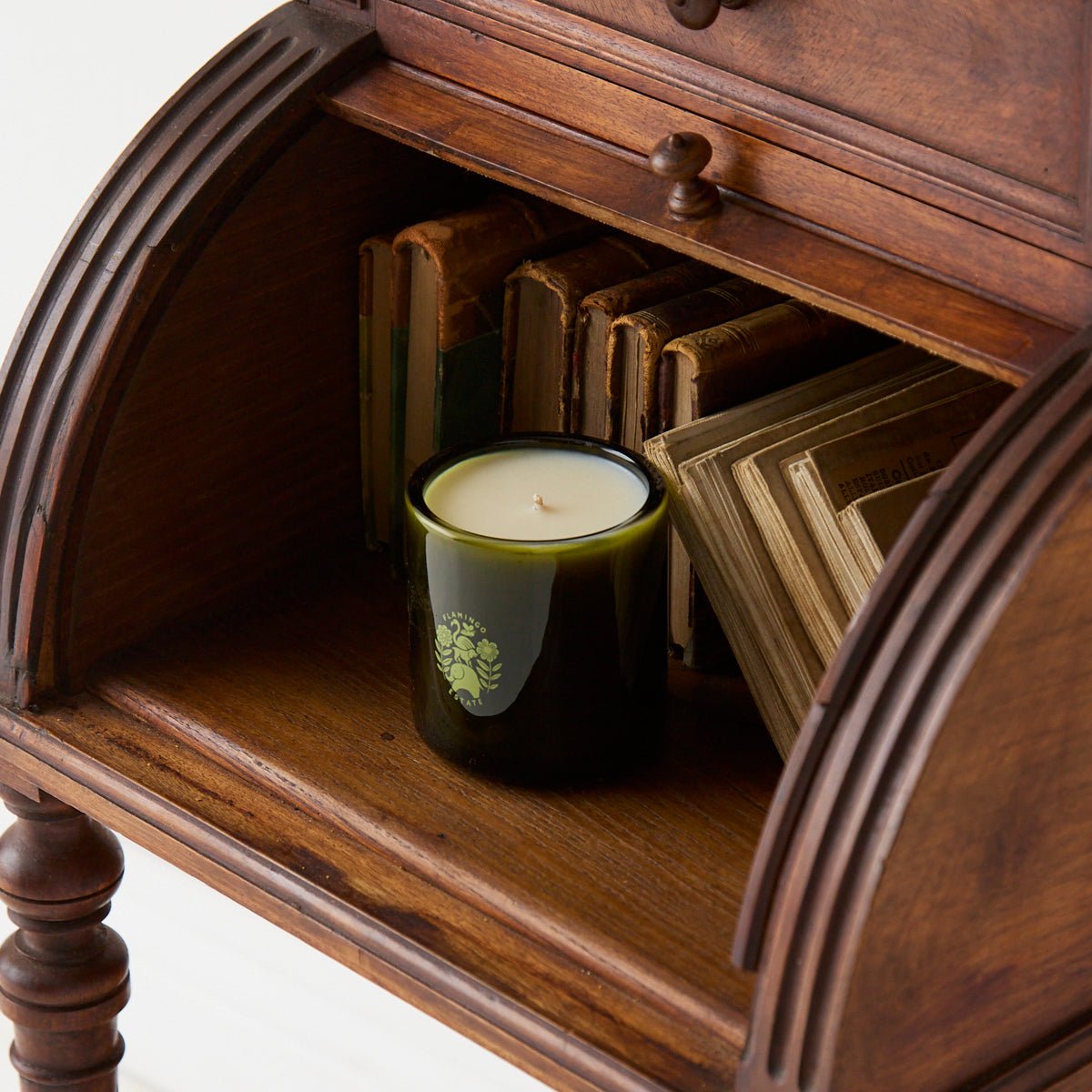 Bedside Table with Tambor Door - elsie green - furniture