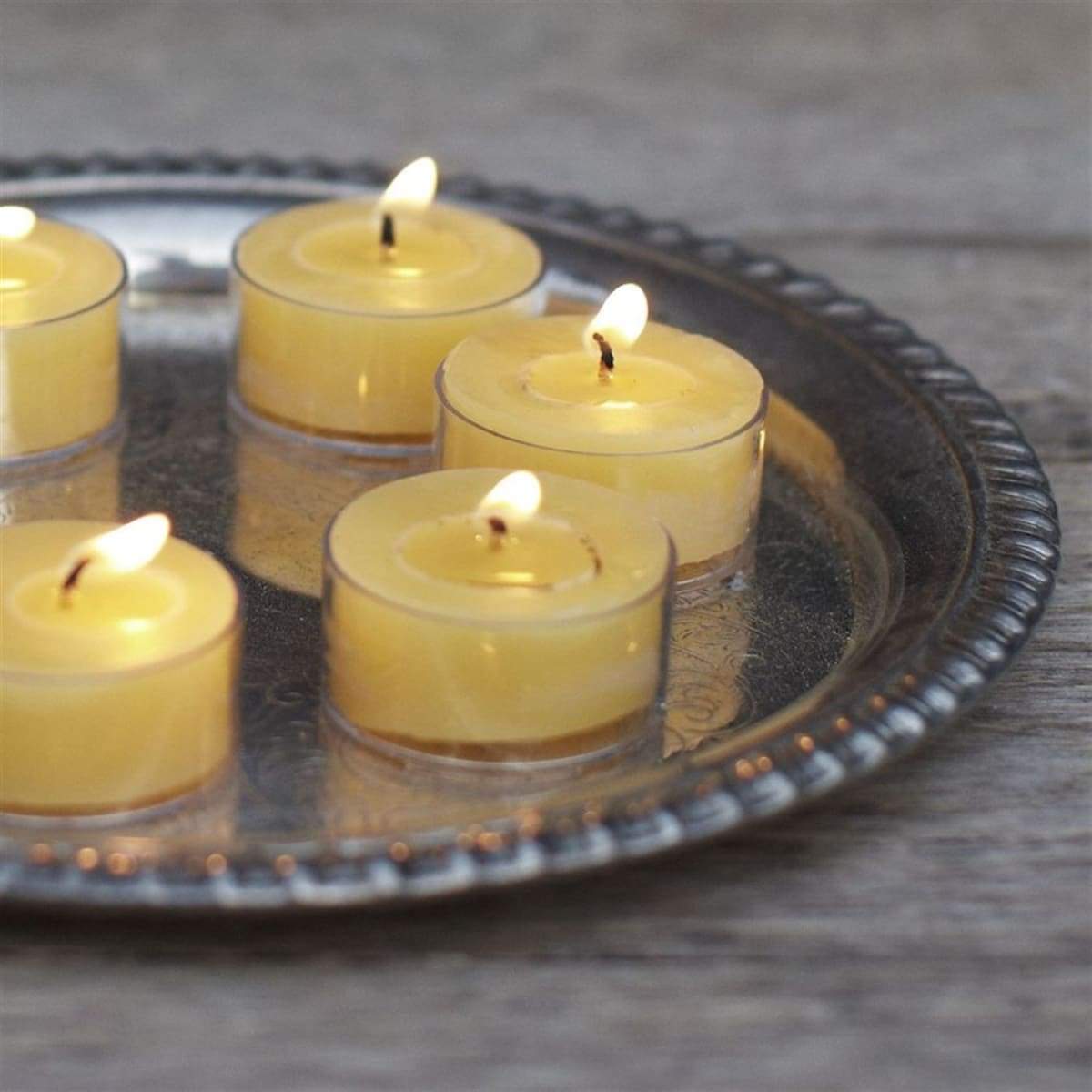 Beeswax Tea Light Set of 6 - elsie green - Decor
