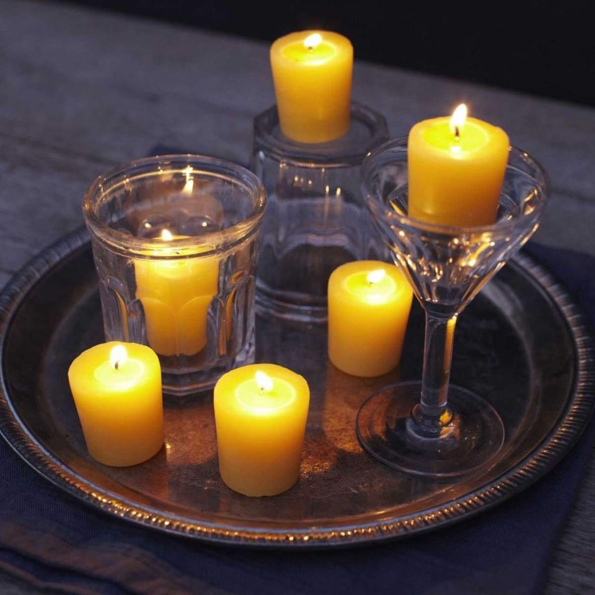 Beeswax Votive Candle Set of 6 - elsie green - Decor