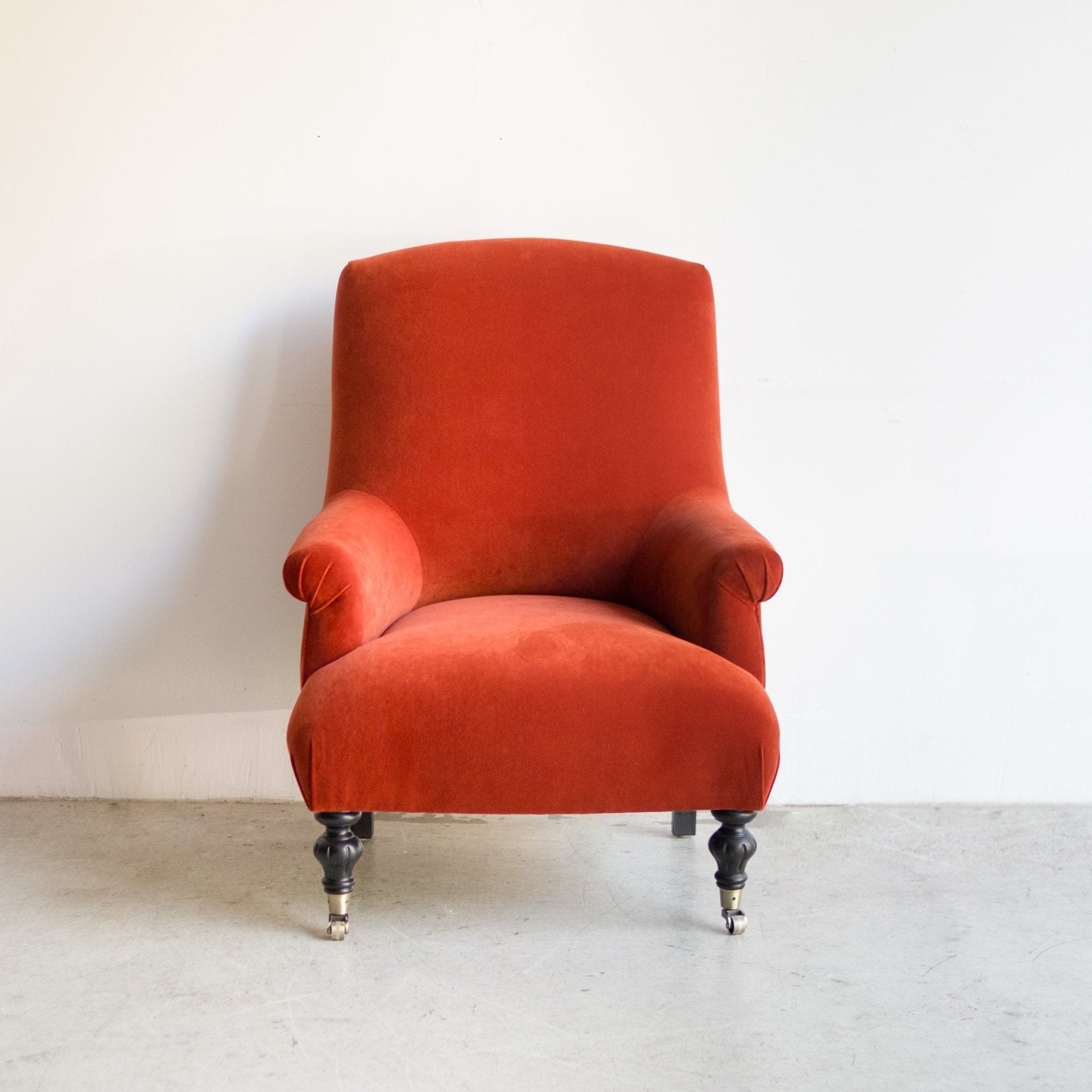 Bellecour Arm Chair | Emile Velvet Burnt Orange - elsie green - Furniture
