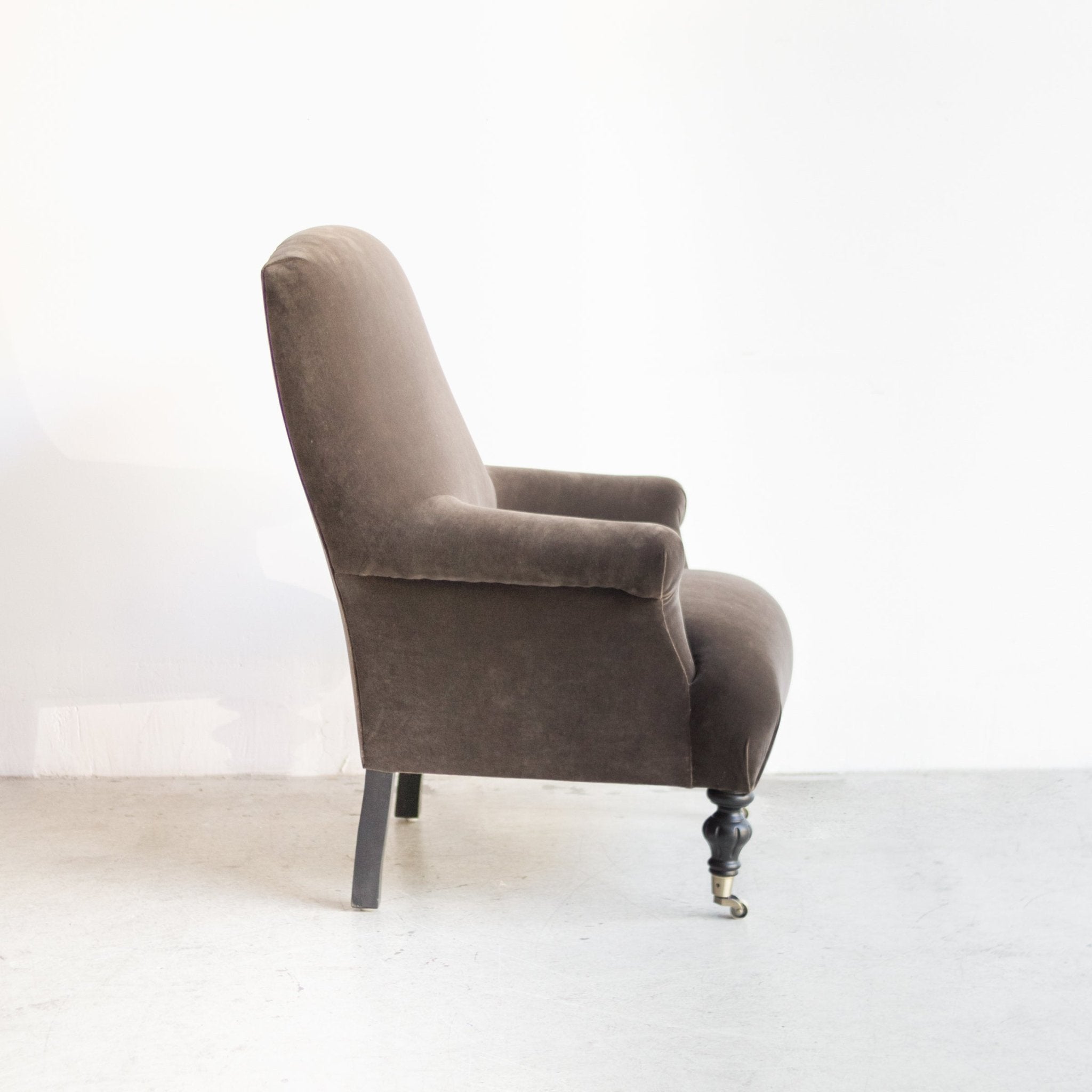 Bellecour Arm Chair Emile Velvet Chocolate Floor Sample