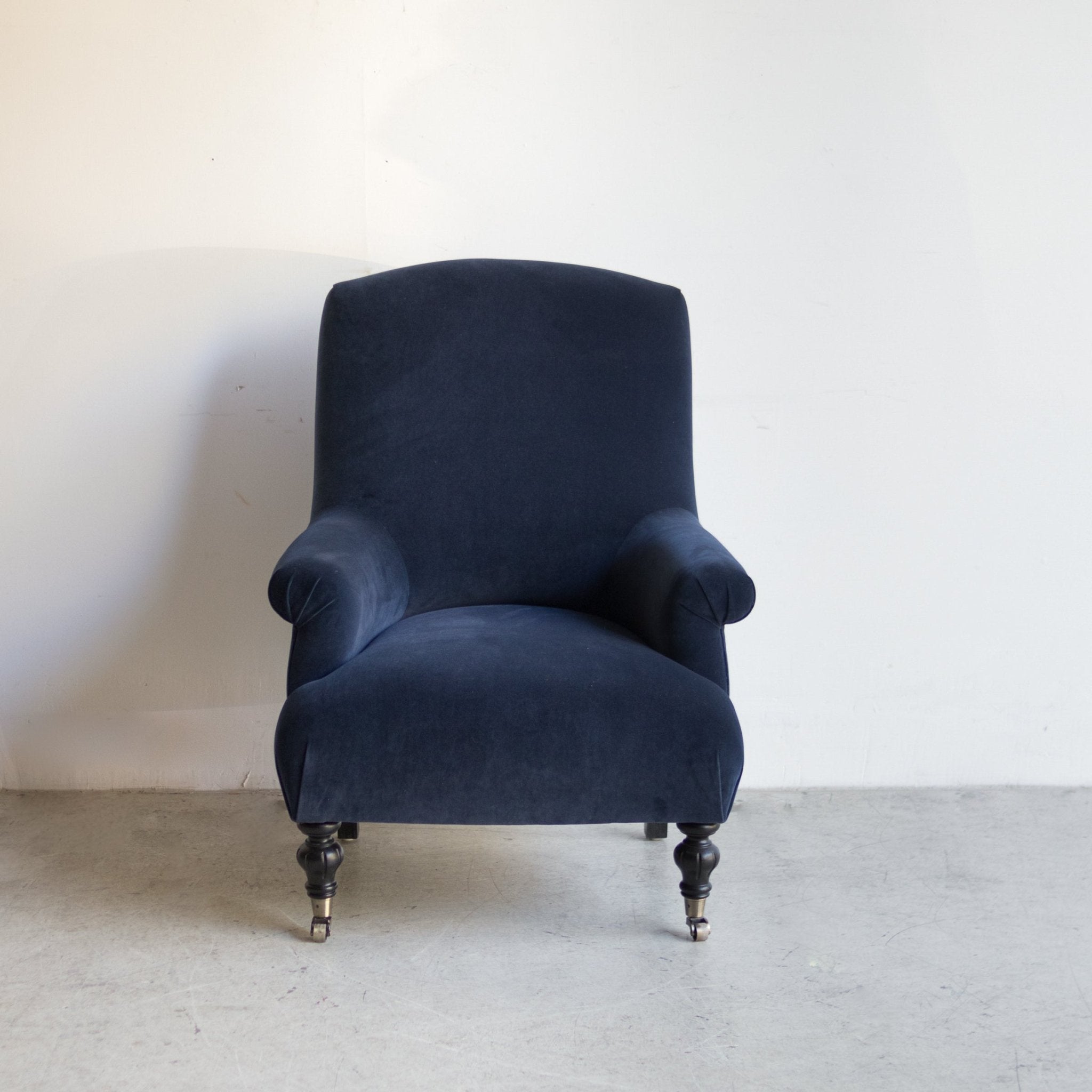 Bellecour Arm Chair | Emile Velvet Navy - elsie green - Furniture
