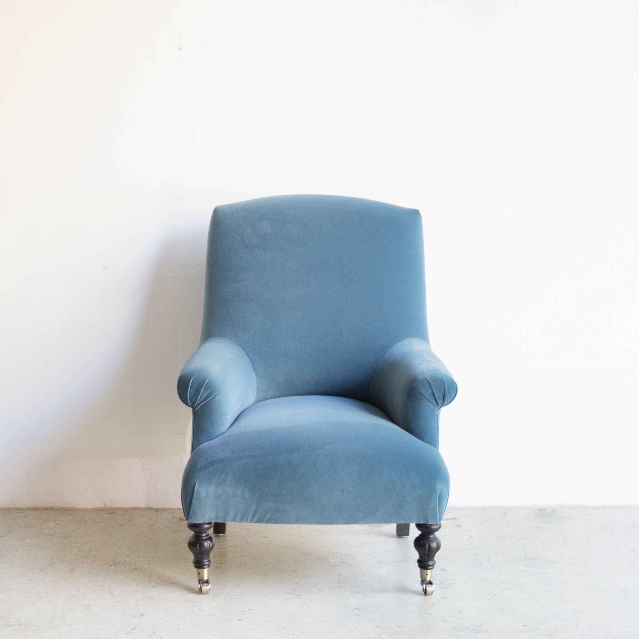 Bellecour Arm Chair | Emile Velvet Sea Blue - elsie green - Furniture