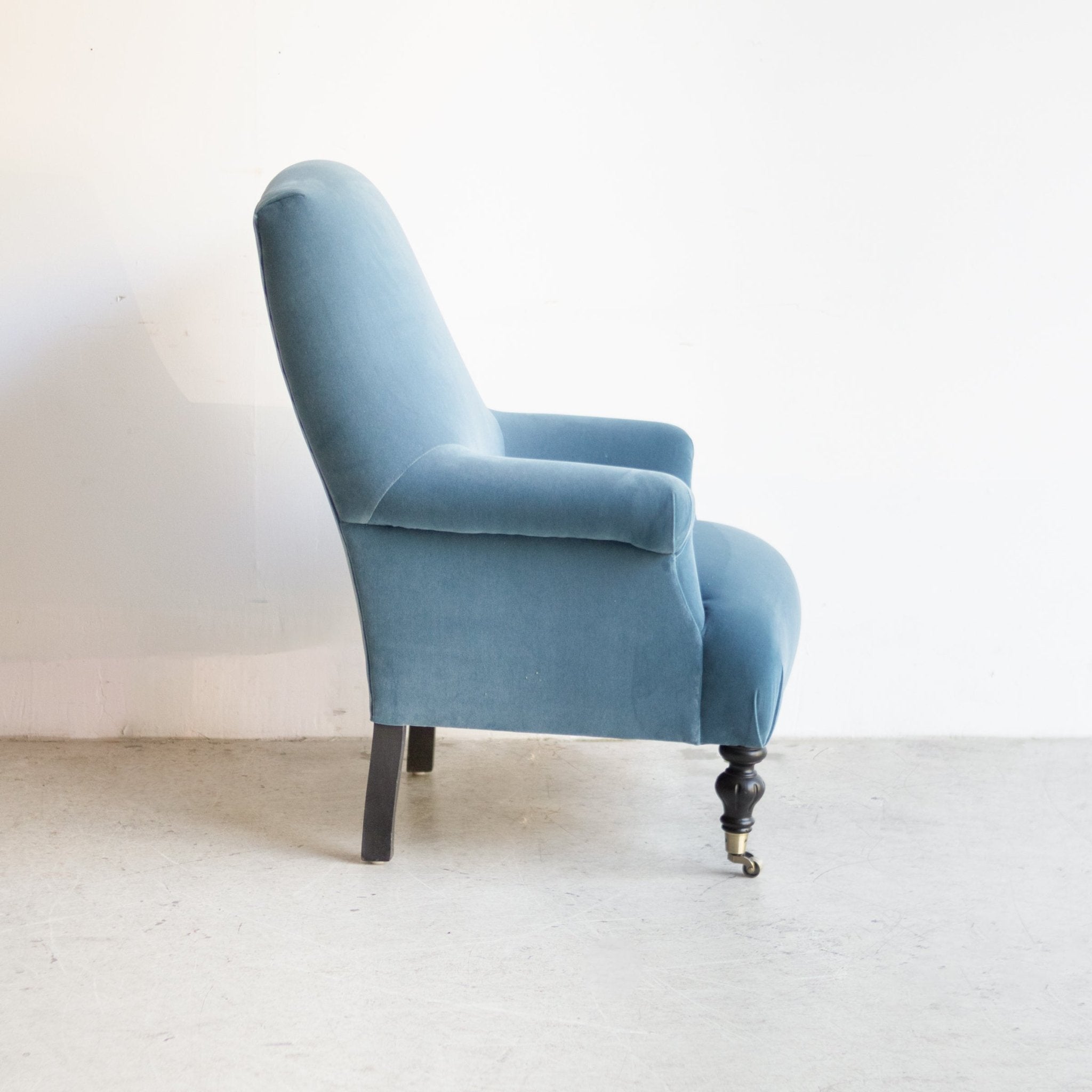 Bellecour Arm Chair | Emile Velvet Sea Blue - elsie green - Furniture
