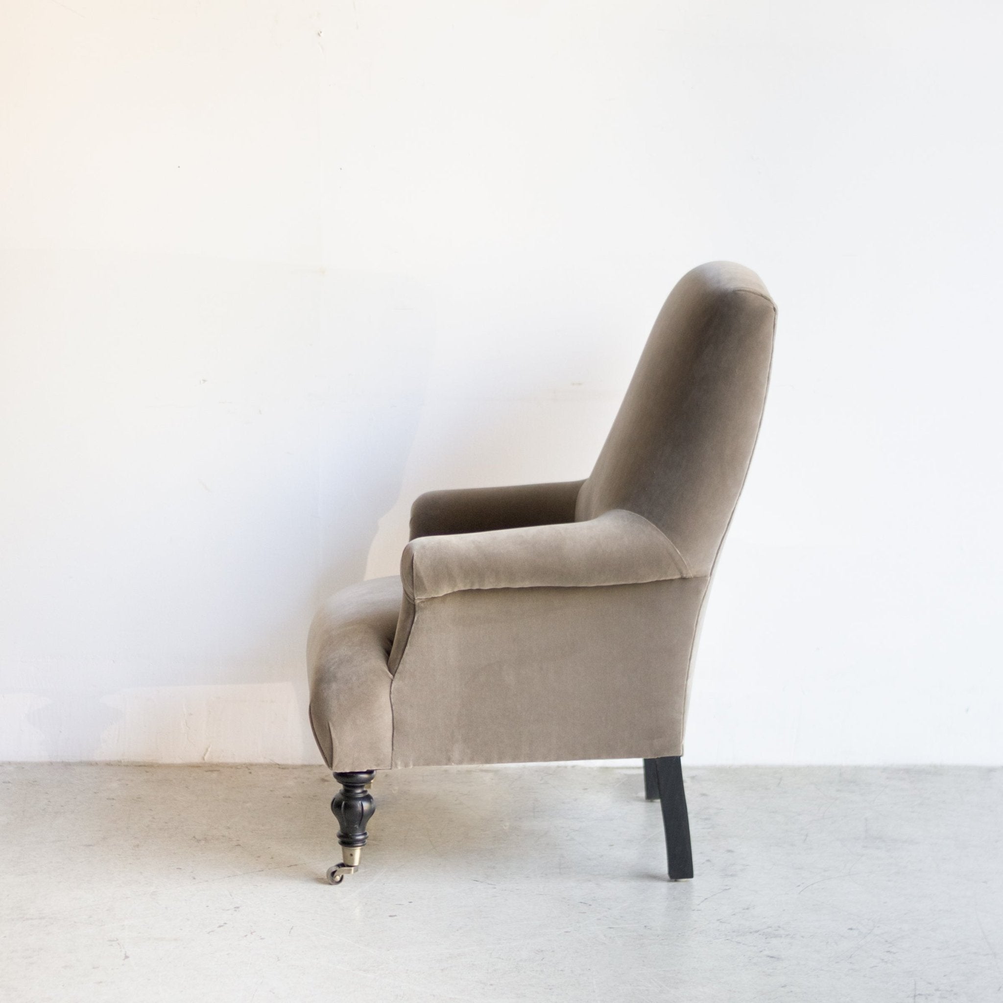Bellecour Arm Chair | Emile Velvet Stone - elsie green - Furniture