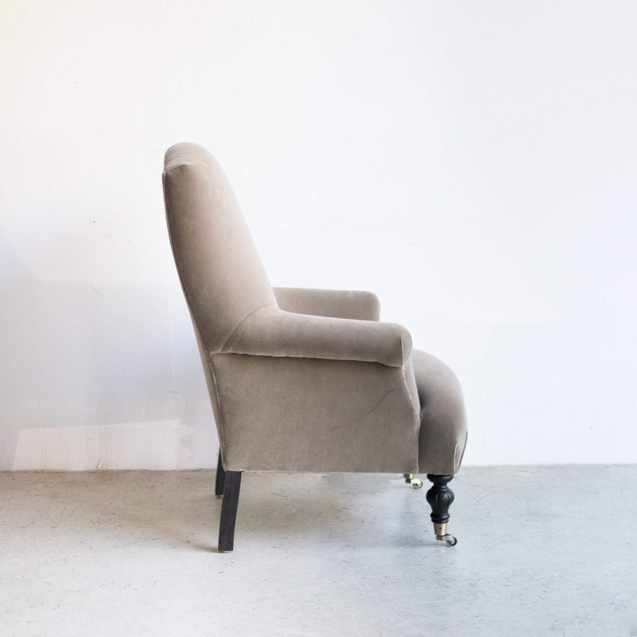 Bellecour Arm Chair | Emile Velvet Stone - elsie green - Furniture