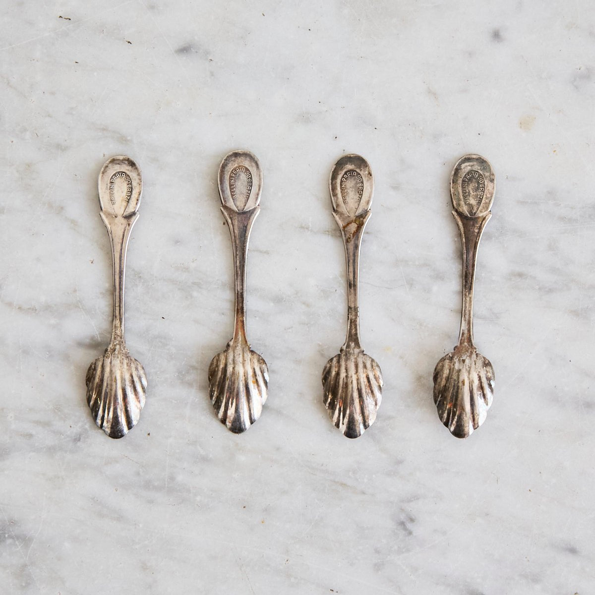 Bellini Prata Shell Salt Spoon Set of 4 | The Patrick Orbe Collection - elsie green - the french kitchen