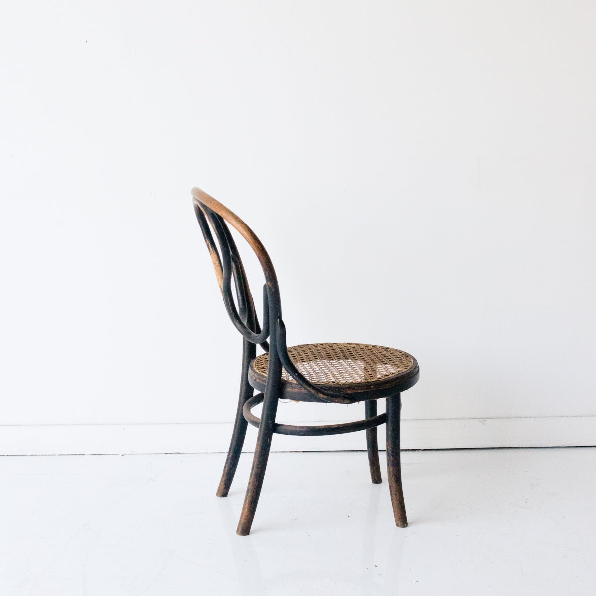 Bentwood Stool with Cane Seat - elsie green - furniture