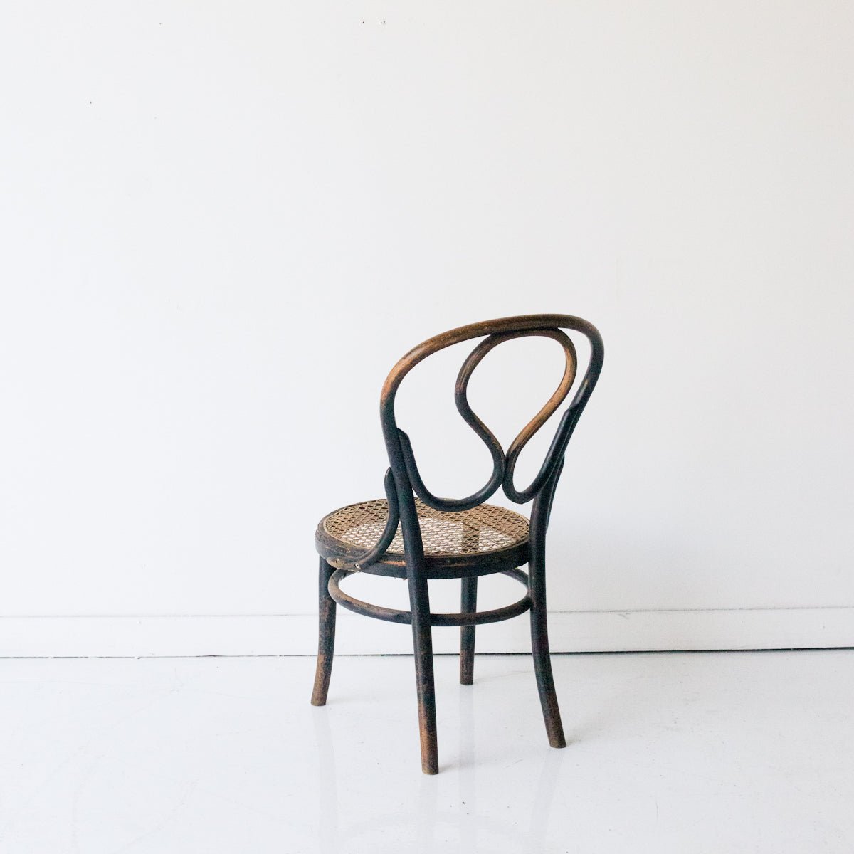 Bentwood Stool with Cane Seat - elsie green - furniture