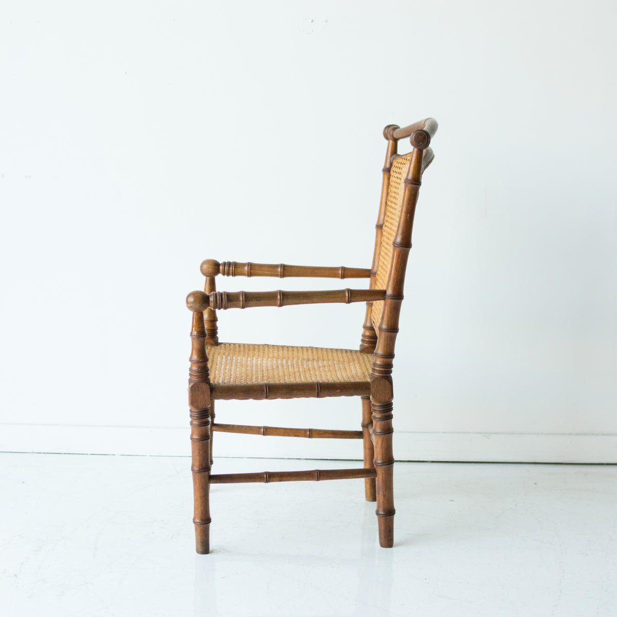 Birds - eye Cane Bamboo Arm Chair - elsie green - furniture