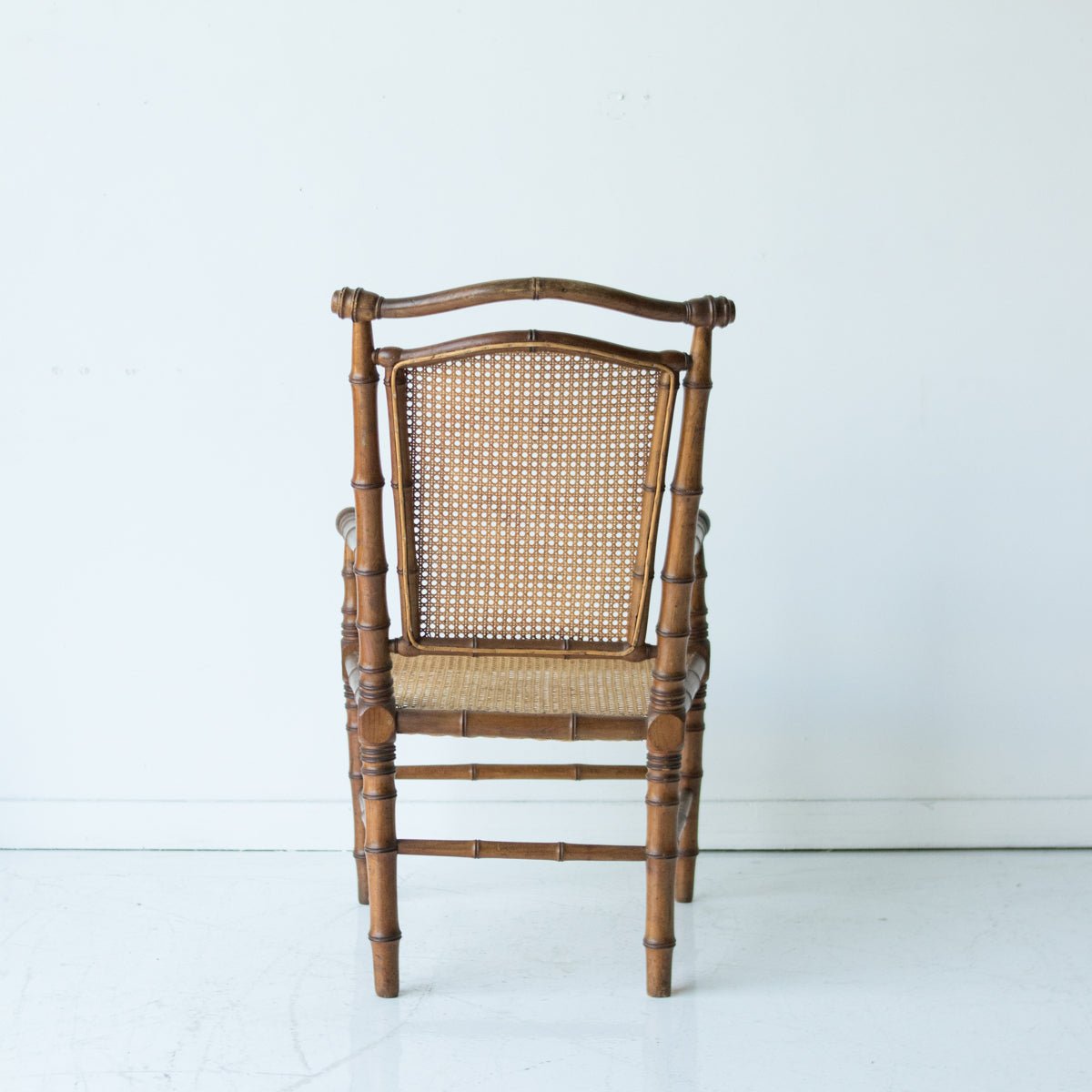 Birds - eye Cane Bamboo Arm Chair - elsie green - furniture