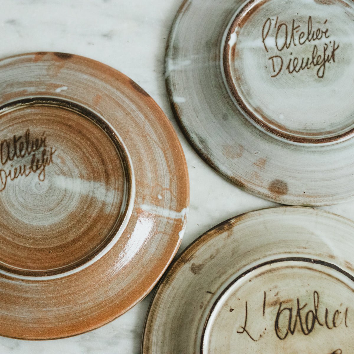 Black Clay Dinner Plate | Jacques Pouchain Dieulefit Set of 12 - elsie green - the french kitchen